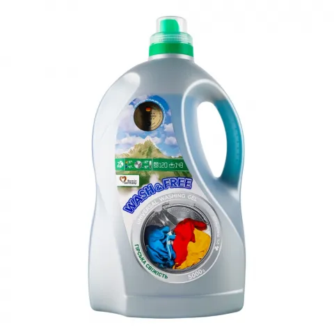 Гель д/прання Wash and Free 5000 г універсальний Гірська свіжість