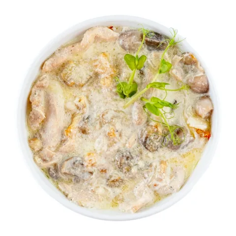 Жульен з курячим філе та грибами ваг. Кулінар.