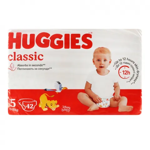 Підг. Huggies Класік 42 шт. Jumbo 5 (11-25 кг)