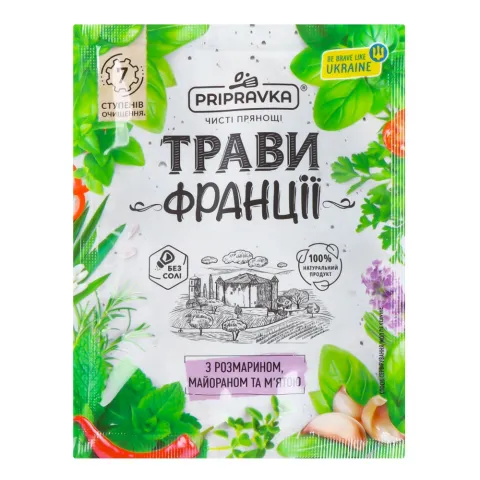 Приправа Трави Франції 10 г з розмарином/майораном та м` ятою