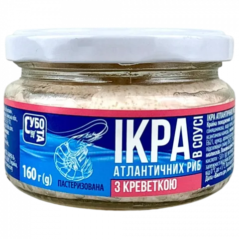 Ікра Субота 160 г з креветкою в соусі