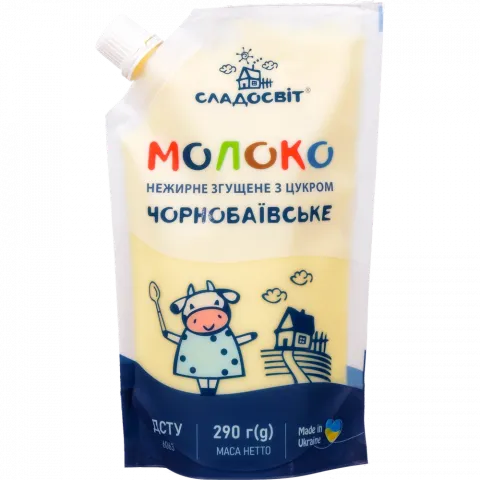 Молоко згущ. Сладосвіт 290 мл д/п Чорнобаївське