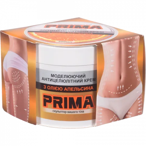 Крем д/тіла Prima 300 мл моделюючий Антицелюлітний з олією Апельсина