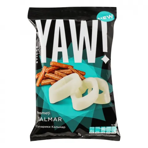 Сухарики YAW! 50/60 г зі смаком кальмара