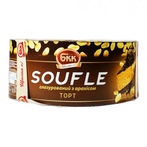 Торт БКК 450 г Soufle глазурований з арахісом