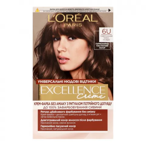 Фарба д/волосся L`Oreal Excellence Universal Nudes 6U Універсальний темно-русявий