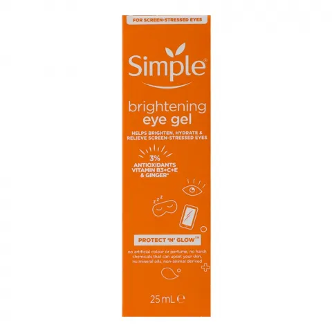 Гель навколо очей Simple 25 мл protect n Glow освітлюючий