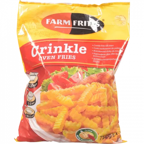 Картопля фрі Farm Frites 750 г для духовки хвилясті