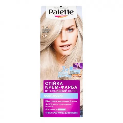 Фарба д/волосся Schwarzkopf Palette ICC 10-1 (С10) Сріблястий блондин