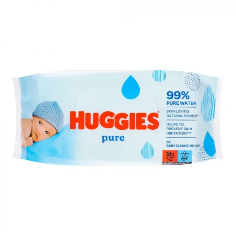 Серветки вологі Huggies 56 шт. Pure