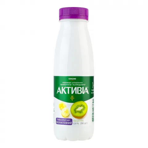 Біфідойогурт Активіа 0,8 290 г Банан-ківі б/лактозний