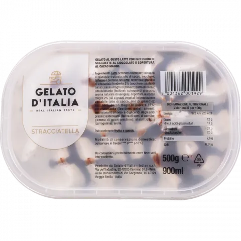 Морозиво Gelato d`Italia 500 г Страчітелла (Італія) И929