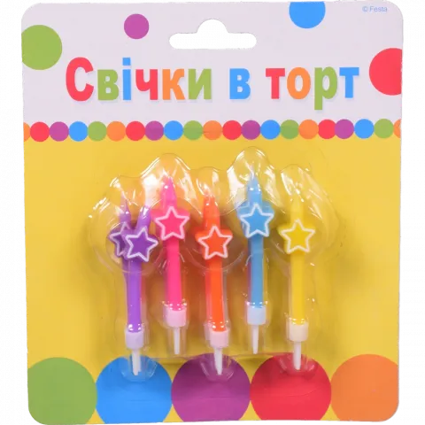 Свічки д/торту Party Favors Декоративні 10 шт.