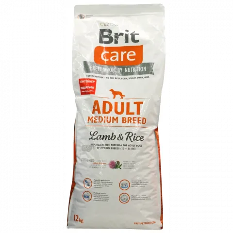 Корм д/собак Brit Care Adult Medium Breed Lamb and Rice 12 кг д/середніх порід собак 132709