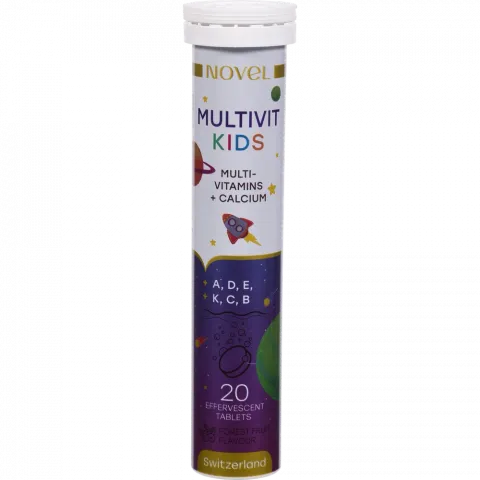 Вітаміни Novel шипучі Multivit Kids 20