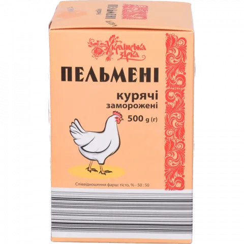 Пельмені ТМ Українська Зірка 500 г Курячі