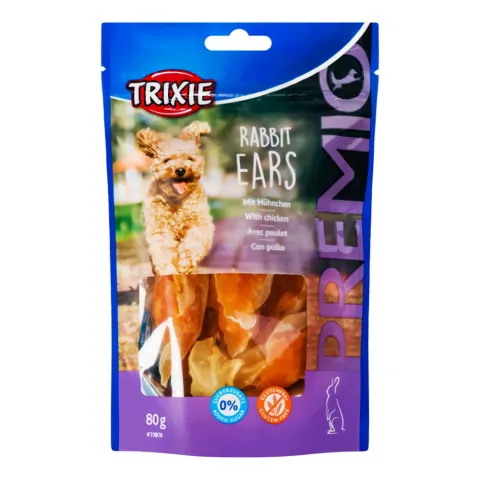 Ласощі д/собак Trixie 80 г Premio Rabbit Ears з кролячими вухами та філе курки