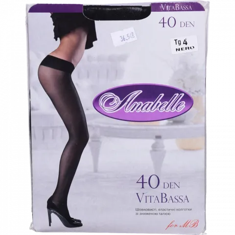 Колготки ANABELLE Vita Bassa 40 Nero 4
