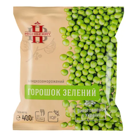 Св морож Горошок Highberry 400 г зелений