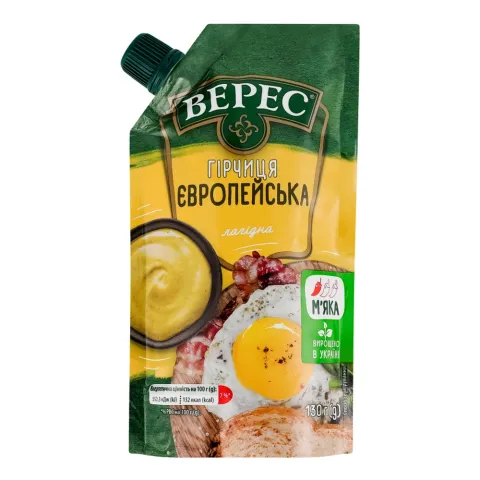 Гірчиця Верес 130 г пак. Європейська