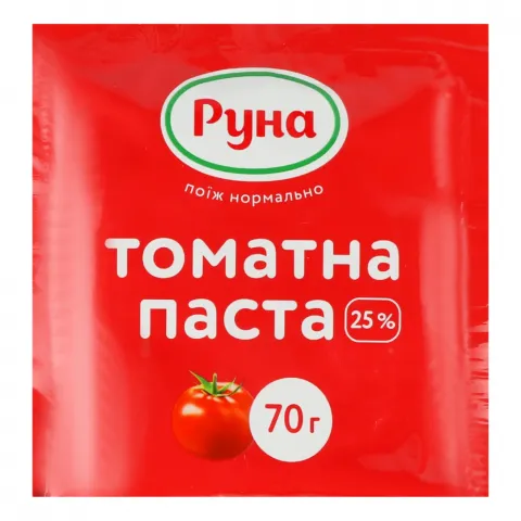 Томат паста Руна 70 г сошет 25