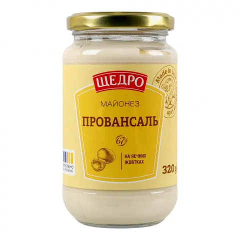 Майонез Щедро 320 г скл. Провансаль 67