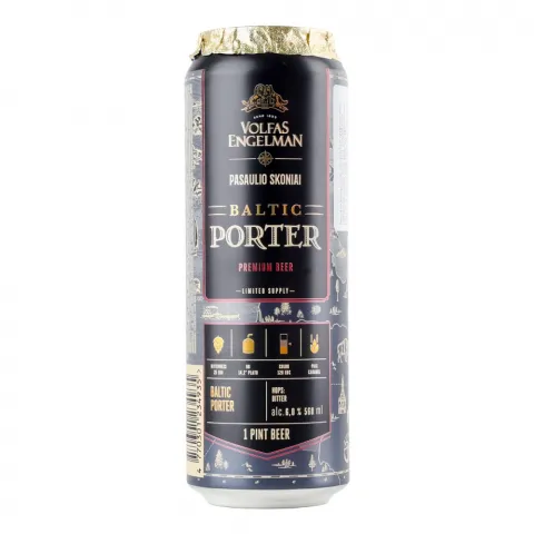 Пиво Volfas Engelman 0,568 з/б Baltic Porter