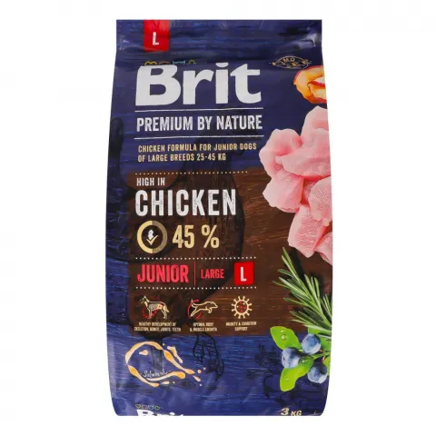 Корм д/собак Brit Premium 3 кг сух. д/вел. порід з куркою 170823