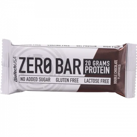 Батончик Biotech Zero Bar 50 г Подвійний шоколад