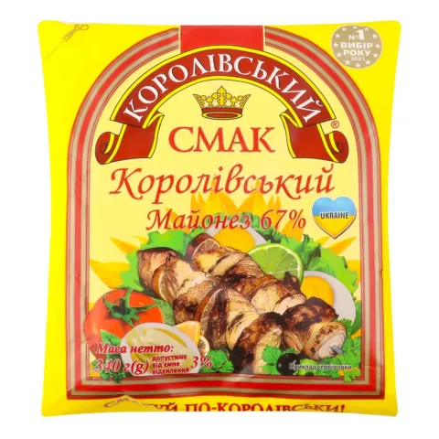 Майонез Королівський смак 340 г ф/пак. Королівський 67
