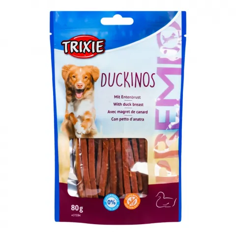 Ласощі д/собак Trixie 80 г Premio Duckinos з качкою