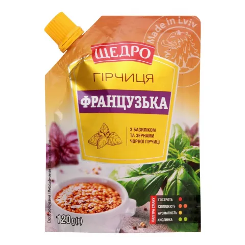 Гірчиця Щедро 120 г д/пак. Французька