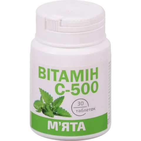 Добавка дієтична К енд Здоров`я Вітамін С-500 30 табл. зі смаком м`яти