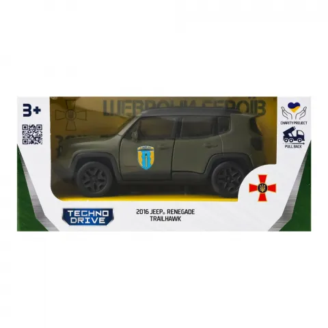 Іграшка Автомодель Шеврони Героїв Jeep Renegade Trailhawk Айдар 250351W