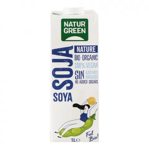 Молоко NaturGreen рослин. органіч. 1 л з сої без цукру без глютену