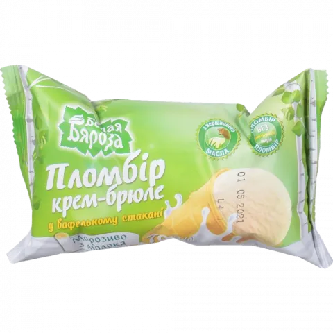 Морозиво Біла Береза 70 г стак. Крем-Брюле