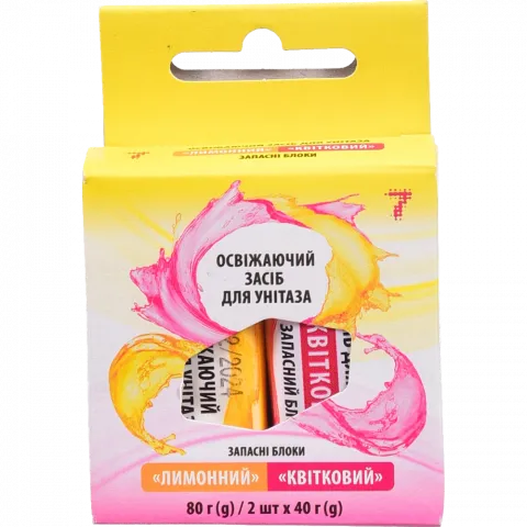 Освіж. д/унітазу 7` запаска 2 шт. Лимон-Квітковий`