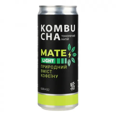 Напій б/алк. Vit-Fit 0,33 л з/б Комбуча Mate Light