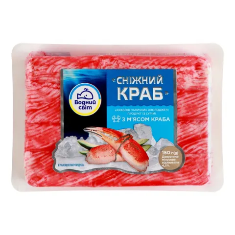 Краб пал Водний Світ 150 г Сніжний краб (охолодж.)