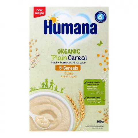 Каша Humana Organic 200 г безмолочна 5 злаків з 6 міс.