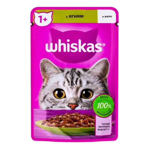 Корм д/котів Віскас 85/100 г пак. Ягня в желе