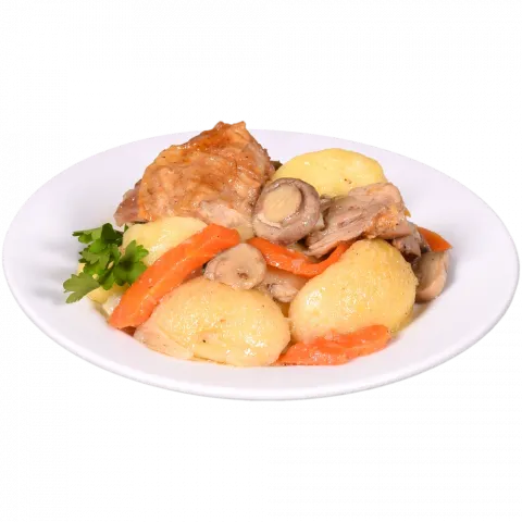 Печеня з куркою та грибами ваг. Кулінар.
