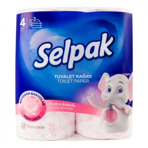 Туал. папір Selpak 4 шт. з ароматом Пудра 3 шар.