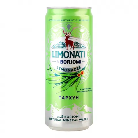 Напій б/алк. Боржомі Limonati 0,33 л з/б Тархун
