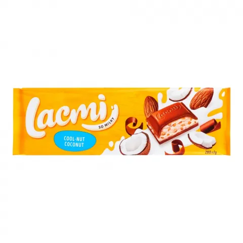Шок Рошен 280 г Lacmi Cool-Nut-Coconut з мигдалем та кокосом