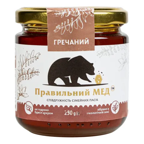 Мед Правильний мед 250 г скл. гречаний