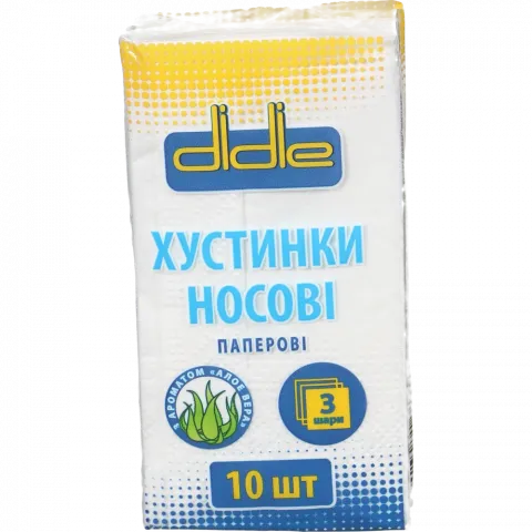 Хустинки нос. Didie 10 шт. 3 шарові з аром. алое вера