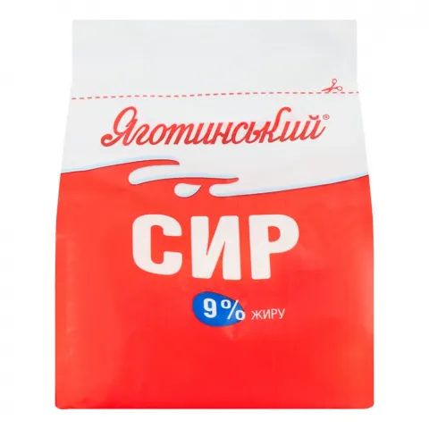 Сир кисломолоч. Яготинський 9 350 г стабілопак