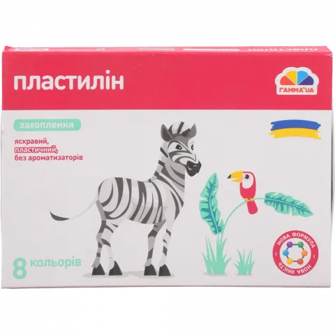 Пластилін дит. Захоплення 8 кол. 128 г стек 200302/200310
