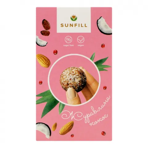 Цукерки Sunfill 150 г з журавлиною та кокосом